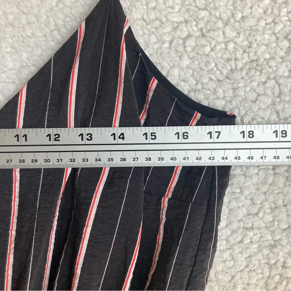 Vince Camuto Women's spaghetti strap black wide leg striped jumpsuit, Sz M - Picture 9 of 17